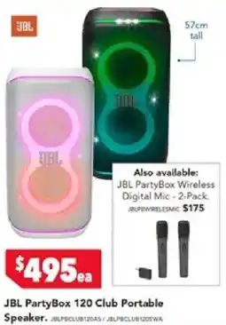 Harvey Norman Jbl partybox 120 club portable speaker offer