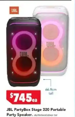 Harvey Norman Jbl partybox stage 320 portable party speaker offer