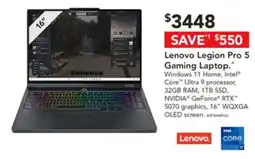 Harvey Norman Lenovo legion pro 5 gaming laptop offer