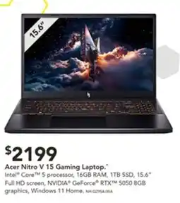 Harvey Norman Acer nitro v 15 gaming laptop offer