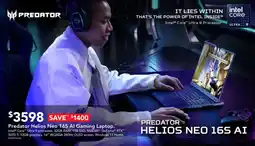 Harvey Norman Predator helios neo 16s al gaming laptop offer