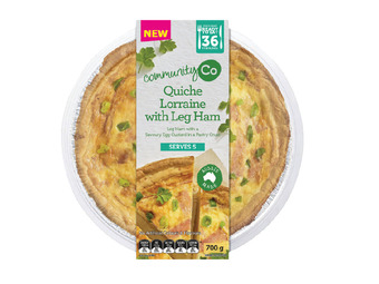 Foodland Community co family quiche range 700g offer