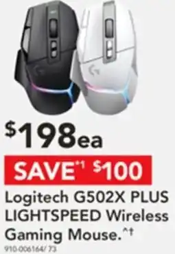 Harvey Norman Logitech g502x plus lightspeed wireless gaming mouse offer