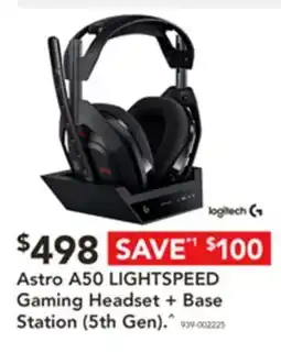 Harvey Norman Astro a50 lightspeed gaming headset + base station (5th gen) offer
