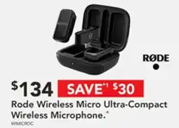 Harvey Norman Rode wireless micro ultra-compact wireless microphone offer