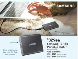 Harvey Norman Samsung t7 1tb portable ssd offer