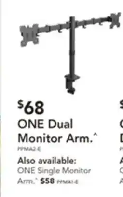 Harvey Norman One dual monitor arm offer