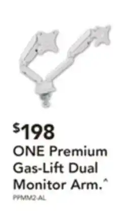 Harvey Norman One premium gas-lift dual monitor arm offer