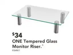 Harvey Norman One tempered glass monitor riser offer