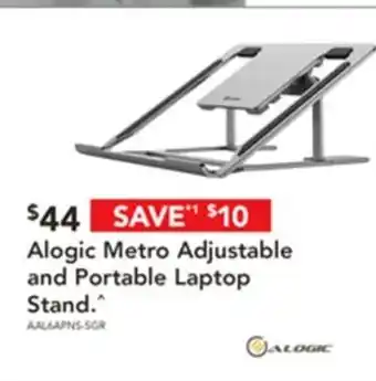 Harvey Norman Alogic metro adjustable and portable laptop stand offer