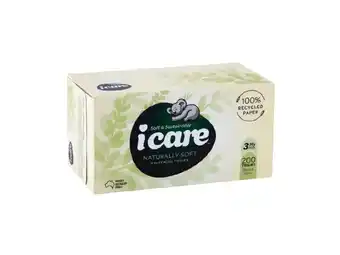 Foodland Icare everyday facial tissues 200 pack offer