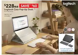 Harvey Norman Logitech casa pop-up desk offer