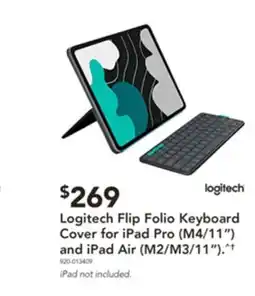 Harvey Norman Logitech flip folio keyboard cover for ipad pro offer