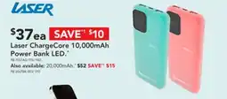Harvey Norman Laser chargecore 10,000mah power bank led offer