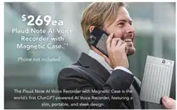 Harvey Norman Plaud note al voice recorder with magnetic case offer