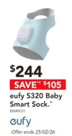 Harvey Norman Eufy s320 baby smart sock offer