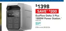 Harvey Norman Ecoflow delta 3 plus 1800w power station offer