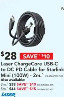 Harvey Norman laser chargecore usb-c to dc pd cable for starlink mini offer
