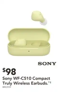 Harvey Norman Sony wf-c510 compact truly wireless earbuds offer