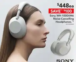 Harvey Norman Sony wh-1000xm6 noise-cancelling headphones offer