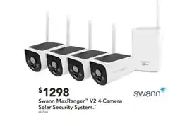 Harvey Norman Swann maxranger v2 4-camera solar security system offer