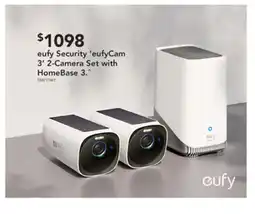Harvey Norman Eufy security 'eufycam 3' 2-camera set with homebase 3 offer