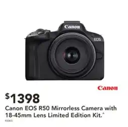 Harvey Norman Canon EOS R50 Mirrorless Camera offer