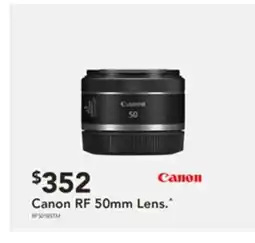 Harvey Norman Canon rf 50mm lens offer