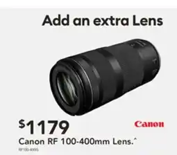 Harvey Norman Canon rf 100-400mm lens offer