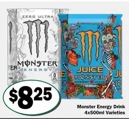 Friendly Grocer Monster energy drink varieties offer
