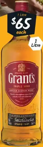 Cellarbrations Grant's blended scotch whisky offer
