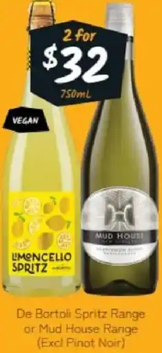 Cellarbrations De bortoli spritz range or mud house range offer