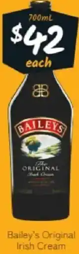 Cellarbrations Bailey's original irish cream offer