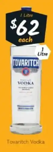 Cellarbrations Tovaritch vodka offer
