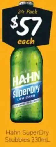 Cellarbrations Hahn superdry stubbies offer