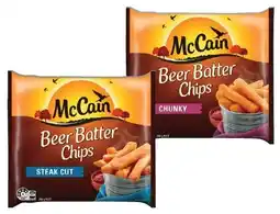 IGA McCain Beer Batter Chips or Wedges 750g Selected Varieties offer