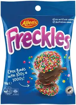 IGA Allen’s Freckles, Jaffas or Nestlé Smarties Share Pack 160g offer