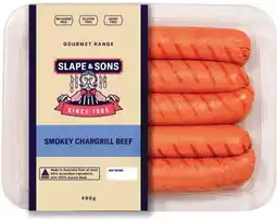 IGA Slape & Sons Gourmet Range Smokey Chargrill Beef Sausages offer