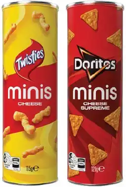 IGA Twisties Cheese 115g or Doritos Cheese Supreme 120g offer