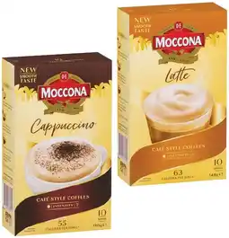IGA Moccona Coffee Sachets 8‑10 Pack Selected Varieties offer