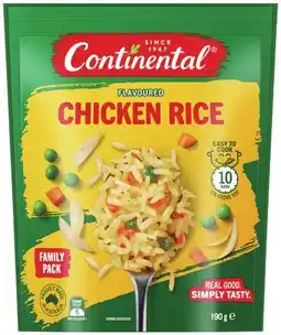 IGA Continental Flavoured Rice 180‑190g or Pasta & Sauce 145g Selected Varieties offer