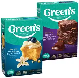 IGA Green’s Baking Mix 380‑630g Selected Varieties offer