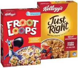 IGA Kellogg’s Froot Loops 285g, Just Right 460g or Crunchy Nut Corn Flakes 380g offer