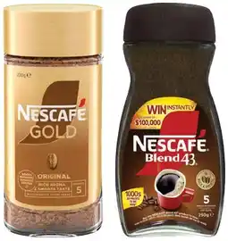 IGA Nescafé Blend 43 Instant Coffee 250g or Gold Instant Coffee 180‑200g Selected Varieties offer