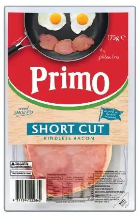 IGA Primo Wood Smoked Short Cut Rindless Bacon offer