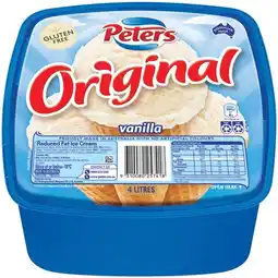 IGA Peters Original Ice Cream Selected Varieties offer