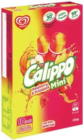 IGA Streets Calippo Mini 10 Pack or Cyclone Ice Block 8 Pack Selected Varieties offer