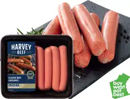 IGA Harvey Beef Classic Beef Sausages offer
