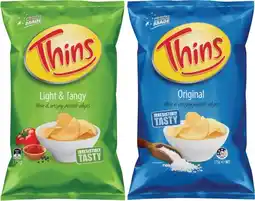 IGA Thins Chips 150‑175g Selected Varieties offer