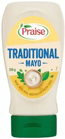 IGA Praise Traditional Squeeze Mayo 250‑280g Selected Varieties offer